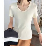 ライトベージュ | シンプルフィットTシャツ | aimoha 