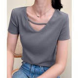 【Banico】クロスデザインVネック半袖トップス | aimoha  | 詳細画像13 