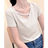 【Banico】クロスデザインVネック半袖トップス | aimoha  | 詳細画像5 