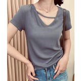 【Banico】クロスデザインVネック半袖トップス | aimoha  | 詳細画像6 