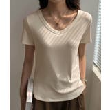 VネックシンプルTシャツ | aimoha  | 詳細画像1 