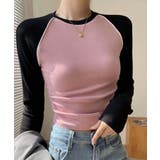 ラグランスリーブ配色トップス | aimoha  | 詳細画像4 