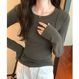 シンプルリブロングスリーブ | aimoha  | 詳細画像4 