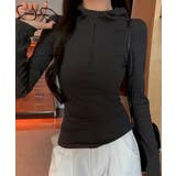 シンプルフィットハーフジップトップス | aimoha  | 詳細画像12 