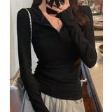 シンプルフィットハーフジップトップス | aimoha  | 詳細画像15 