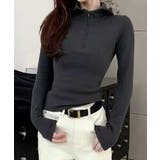 シンプルフィットハーフジップトップス | aimoha  | 詳細画像18 