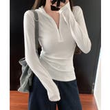 シンプルフィットハーフジップトップス | aimoha  | 詳細画像6 