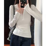 シンプルフィットハーフジップトップス | aimoha  | 詳細画像7 