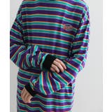 アメカジワッペン刺繍配色ボーダーリンガーロングTEE ストリート系 ロンT | HOOK | 詳細画像32