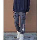 ダークグレー | アメカジワッペンプリントビッグポケットカーゴパンツ ストリート系 ロンT | HOOK
