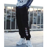 ブラック | アメカジワッペンプリントビッグポケットカーゴパンツ ストリート系 ロンT | HOOK