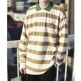 アメカジワッペン刺繍配色ボーダーポロシャツ ストリート系 ロンT | HOOK | 詳細画像36