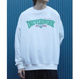 ホワイト | フロント英字プリントスウェット ストリート系 ロンT | HOOK