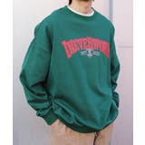 カーキ | フロント英字プリントスウェット ストリート系 ロンT | HOOK