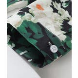 シャツ【HOOK】グリーン 古着風総柄デザイン 長袖シャツ | HOOK | 詳細画像3 