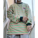 アメカジワッペン刺繍配色ボーダーリンガーロングTEE ストリート系 ロンT | HOOK | 詳細画像40