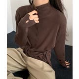 ボタンデザイン ハイネックウールセーター【AW】 | DECADECLASSIC | 詳細画像1