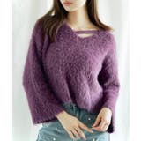 パープル | 【Jasmine】シャギーニットプルオーバー Jasmine Grandiflo… | aimoha 