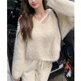 ベージュ | 【Jasmine】シャギーニットプルオーバー Jasmine Grandiflo… | aimoha 