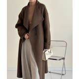 コーヒー | アシンメトリークラシック ウールロングコート【AW】 | DECADECLASSIC