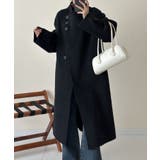 ブラック | アシンメトリークラシック ウールロングコート【AW】 | DECADECLASSIC
