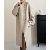 ベージュ | アシンメトリークラシック ウールロングコート【AW】 | DECADECLASSIC