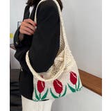 透かし編み チューリップニットトートバッグ もこもこ | aimoha | 詳細画像29