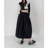 ブラック | フレアデザインミディスカート | aimoha