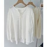 ハーフプラケットリボンシャツ | aimoha  | 詳細画像1