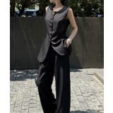 aimoha ボタンジレ+ワイドパンツセットアップ | aimoha | 詳細画像1