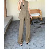 aimoha リボンタイベルトロングジレ+ワイドパンツセットアップ | aimoha | 詳細画像3