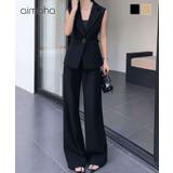 aimoha ロングジレ+ワイドパンツセットアップ | aimoha | 詳細画像1