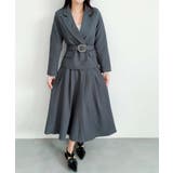 aimoha ウエストベルトテーラードジャケット+フレアスカートセットアップ | aimoha | 詳細画像13