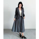 aimoha ウエストベルトテーラードジャケット+フレアスカートセットアップ | aimoha | 詳細画像9