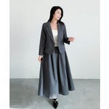 aimoha ウエストベルトテーラードジャケット+フレアスカートセットアップ | aimoha | 詳細画像11