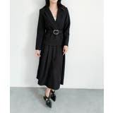 aimoha ウエストベルトテーラードジャケット+フレアスカートセットアップ | aimoha | 詳細画像3