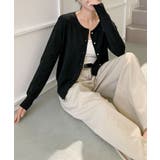 パールボタンカーディガン | aimoha  | 詳細画像1 