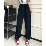 ロゴハイウエストドローストリングパンツ  | aimoha  | 詳細画像2 