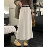 ホワイト | 【Banico】ニットロングスカート【AW】 | aimoha 