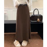 モカ | 【Banico】ニットロングスカート【AW】 | aimoha 