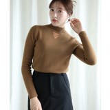 キャメル | 【Aimoha】ソリッドカラーの長袖リブ | aimoha