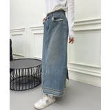 【aimoha】フリンジヘムデニムマキシスカート | aimoha  | 詳細画像10 