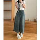 【aimoha】フリンジヘムデニムマキシスカート | aimoha  | 詳細画像12 