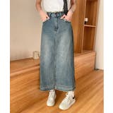 【aimoha】フリンジヘムデニムマキシスカート | aimoha  | 詳細画像15 