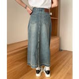 【aimoha】フリンジヘムデニムマキシスカート | aimoha  | 詳細画像17 