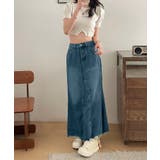 【Banico】ダメージデニムスカート | aimoha  | 詳細画像5 