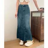 【Banico】ダメージデニムスカート | aimoha  | 詳細画像6 