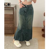 【aimoha】フリンジヘムフレアデニムスカート | aimoha  | 詳細画像11 