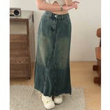 【aimoha】フリンジヘムフレアデニムスカート | aimoha  | 詳細画像12 