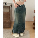 【aimoha】フリンジヘムフレアデニムスカート | aimoha  | 詳細画像13 